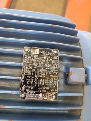 30 HP 1755 RPM WEG #W21, Frame 286T, TEFC, 1.0 service factor @ 208 Volts (6 available) - Image 7