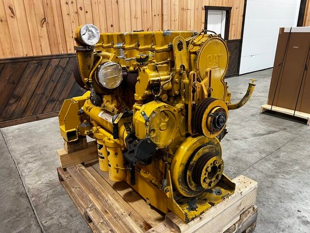 630 HP Caterpillar #C18, industrial engine, sound attenuated enclosure 1, 14" flywheel, 2014 - Image 2