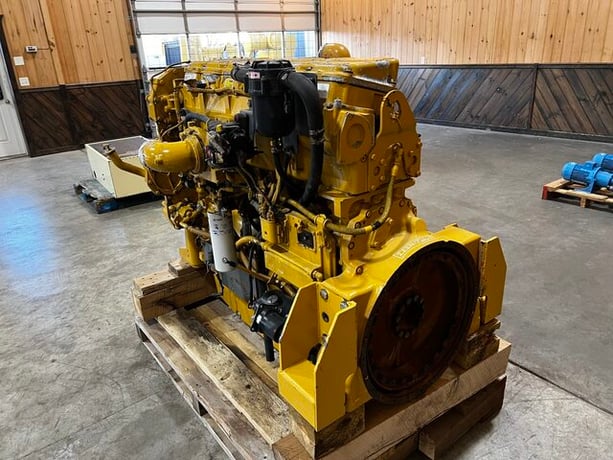630 HP Caterpillar #C18, industrial engine, sound attenuated enclosure 1, 14" flywheel, 2014 - Image 5