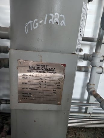 1.5 MMBTU/hr Natco, Sour Line Heater, 24" x7' 6" Sour Separator, 3" coil diameter, 3375 psi, 200&deg;F, 2002 - Image 2