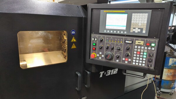 Amera-Seiki #T-312, CNC lathe, 23.6" swing, 12" chuck, 3-jaw, 3.5" bar, 17.7" dia., 18.9" lgth, 12 turret, 30 - Image 5
