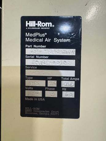 80 cfm, 200 psi, Medplus #6916-9040-204A Redundant/Lag reciprocating oilless air compressor - Image 10