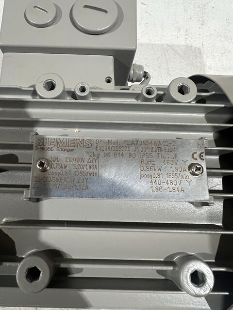.86 HP KW RPM 1695 Siemens #1LA70834AA12-Z, Motor, 3 Phase, 50/60 Hz, 1.80 Amps, 440/480 Volts - Image 4