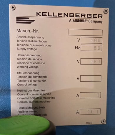 Kellenberger, Spindle Test Cabinet Motor Controller, 460 V - Image 7