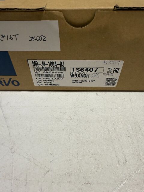 Mitsubishi #MR-J4-100A-RJ, Servo Drive/Servo Product, 1 & 3 Phase, 50/60 Hz, 200-240 V, New - Image 2