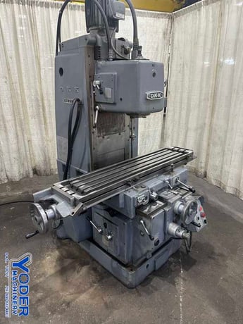 OKK #MH-2V, vertical milling machine, 12" x52" table, #50NS, power draw bar, coolant, 7.5 HP - Image 2