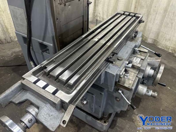 OKK #MH-2V, vertical milling machine, 12" x52" table, #50NS, power draw bar, coolant, 7.5 HP - Image 4
