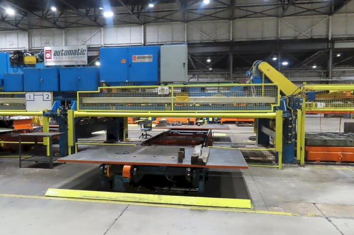 Verson #S4-500-186-108T, Blanking Line, 12" stroke, 75" Shut Height, 20" adj, 500 ton, 10-50 SPM, 186" x108" - Image 7