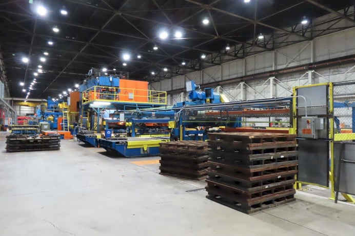 McKay #SE4-500-136-84, Blanking Line, 500 ton, 12" stroke, 75" Shut Height, 20" adj, 15-60 SPM, 136" x84" bed - Image 5
