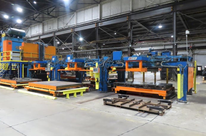 Clearing #S4-500-186-108, Blanking Line, 500 ton, 12" stroke, 48" Shut Height, 20" adj, 10-50 SPM, 186" x108" - Image 2