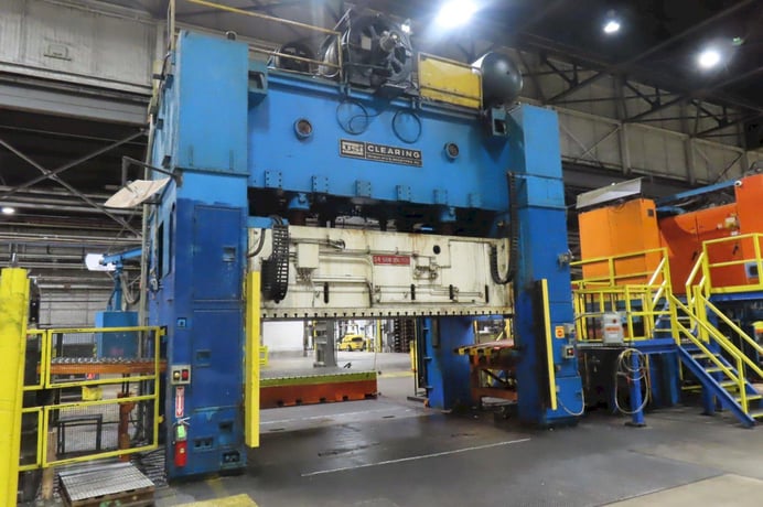 Clearing #S4-500-186-108, Blanking Line, 500 ton, 12" stroke, 48" Shut Height, 20" adj, 10-50 SPM, 186" x108" - Image 8