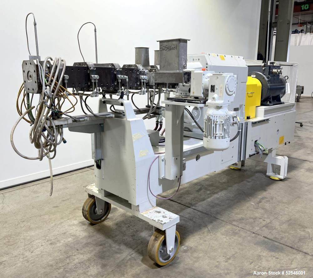 2.4" Leistritz #ZSE-60-MAX, Co-Rotating twin screw extruder, 62" L, 400 RPM, 20:1 L/D, liquid cooled - Image 1
