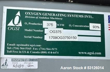 375 cu.ft./hr., #OG-375, oxygen concentrator, 45-65 psi - Image 4