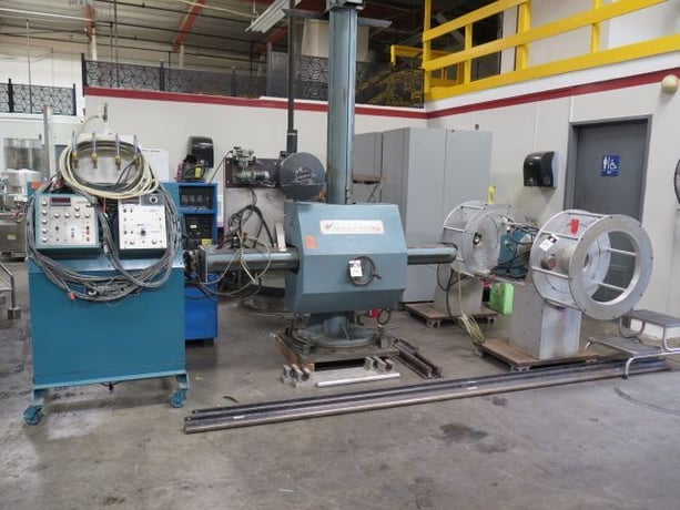 4' x 4' Ransome #M66, Welding Manipulator, Miller Syncrowave 300(s) AC/DC Arc Welding - Image 1