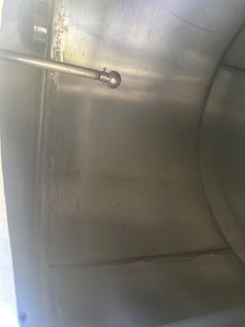 1000 gallon Perry Products, Stainless steel tank, 60" dia. x 86" straight side, dished top, slight cone bottom - Image 5