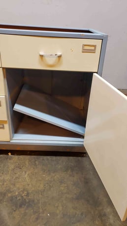 Kewaunee, Laboratory Casework w/7 Drawers & 3 Doors, Blue & White Color, 94" L x 23" width x 36" H - Image 3