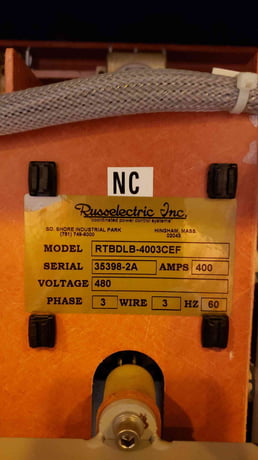 400 Amp. Russelectric #RTBDLB-4003CEF, Automatic Transfer Switch, 3 Phase, 3-Wire, 60 Hz, 480 V, 2010 - Image 8