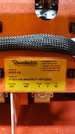 400 Amp. Russelectric #RTS03-ABLB4003BCF1-RPTCS03, Automatic Transfer Switch, 3 Phase, 3-Wire, 60 Hz, 480 V - Image 5