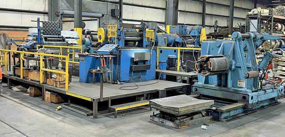 24" x 5" Stamco, Slitting line, 12000 lb., Driven Line with Tension Stand - Image 1