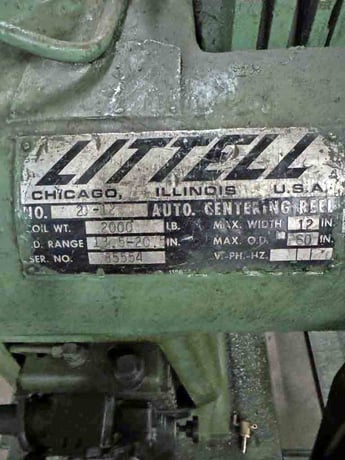 12" Minster #20-12, press feed line, 60 ton, (2) Littell double end uncoilers, 13.5"-20.5" manual expansion - Image 7
