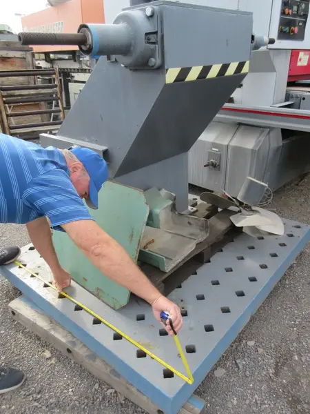 5' x 4' x 4.5" Vintage Steel Welding Table, About 100 year old - Image 2
