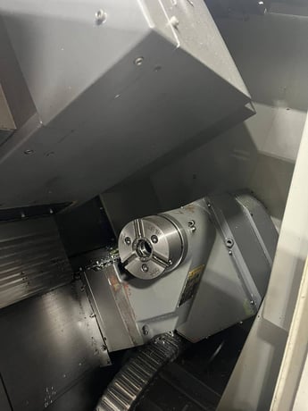 Hyundai #SKT210SY, 21.7" swing, 8" chuck, 3" bar, 9.5" turn diameter, 4000 RPM, 12 station turret, Fanuc - Image 9