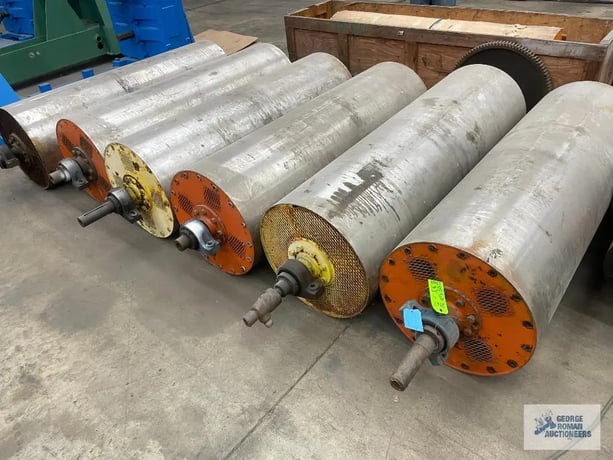 ASF, 23" x 68" cooling drums, jacketed for effiicent cooling, pillow block bearings (6 available) - Image 1