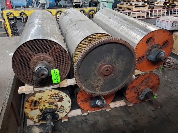 ASF, 23" x 68" cooling drums, jacketed for effiicent cooling, pillow block bearings (6 available) - Image 6