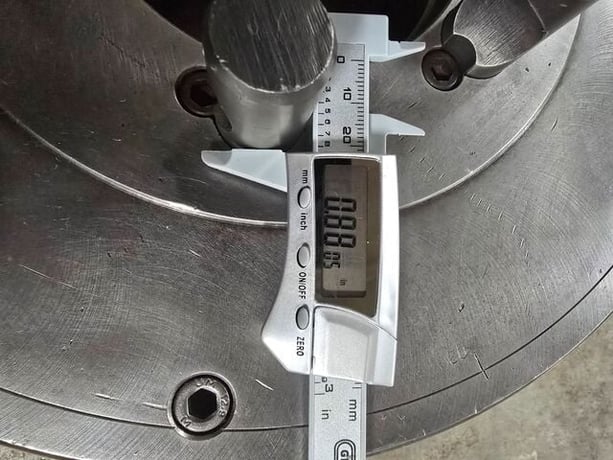 12" Skand Sweden Fabricks #AB, 3-jaw lathe chuck, 4"hole, D1-6 mount, 2 pc adjustable jaws - Image 3