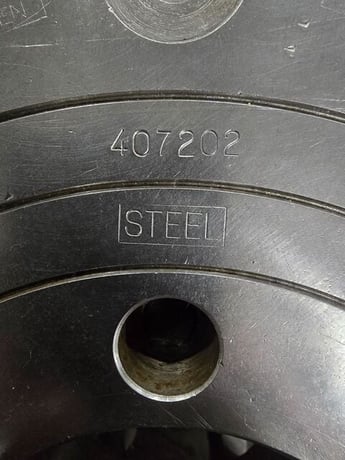 12" Skand Sweden Fabricks #AB, 3-jaw lathe chuck, 4"hole, D1-6 mount, 2 pc adjustable jaws - Image 4