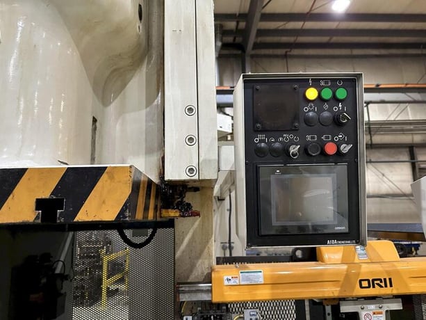 200 Ton, Aida #NC1-2000(2)E, single crank gap frame press, 54.7" x 33.1" bed, 9.84" stroke, 25-50 SPM, 4.33" - Image 7