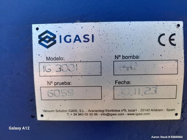 Igasi #IG3001, Industrial Liquid Ring Vacuum Pump, Suction Flow 3600 - 6000 m3/h; Vacuum 200 - 600" mm Hg, 1" - Image 3