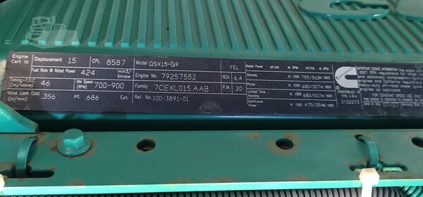 400 KW Cummins #QSX15, standby diesel generator set, 3 phase, encl, 2124 hours - Image 8