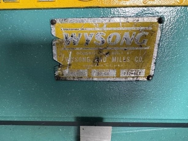 10 gauge x 10' Wysong #1010-RD, Mechanical Power Squaring Shear, 24" back gauge, 7.5 HP - Image 3
