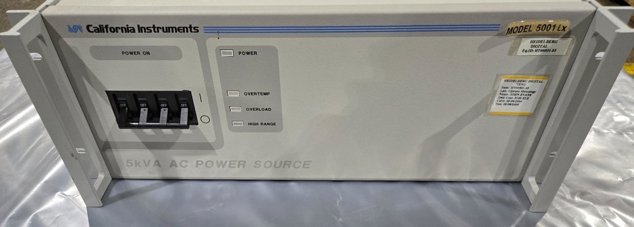 California Instruments #5001iX-NO, Power Source, 5 kVA & 8 kVA, 150/300 V Input, 187-253 V Output - Image 2