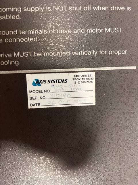 Baldor #914Q-510270-1KB0, Drive & Drive Supply, 1993 - Image 2
