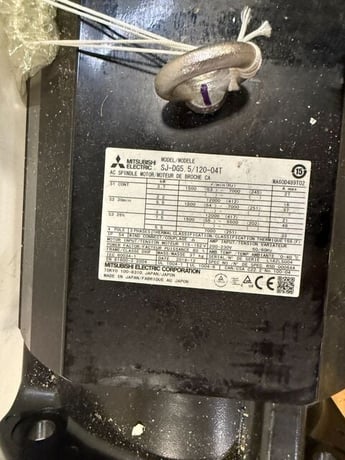 3.7 KW Mitsubishi #SJ-DG5.5/120-04T, AC Spindle Motor, Frame D90F, 3 Phase, 1500-7000 RPM, 2018 - Image 4