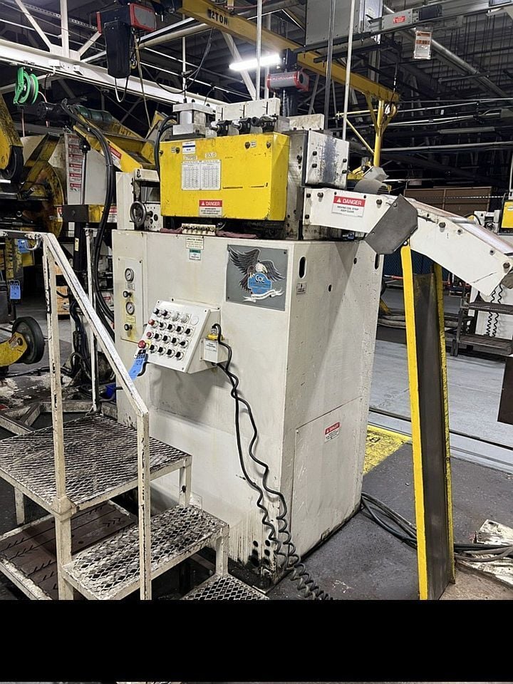 6000 lb. Coe Press Equipment, double end coil reel & straightener comb., 12" width x .250" stock, 3-leaf - Image 2