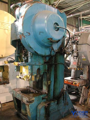 75 Ton, Bliss #C75, OBI press, 6" stroke, 15-1/2" Shut Height, 36" x 24" bed, air clutch & brake, #16527 - Image 1
