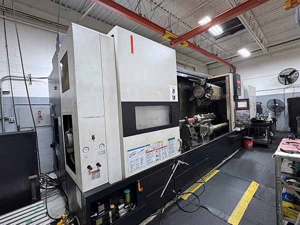 Mazak #Cybertech-4500M, CNC Lathe, 33.8" Swing, 21" Chuck, 5.5" Bar, 31.88" Turn diameter, 120" Cut length - Image 2