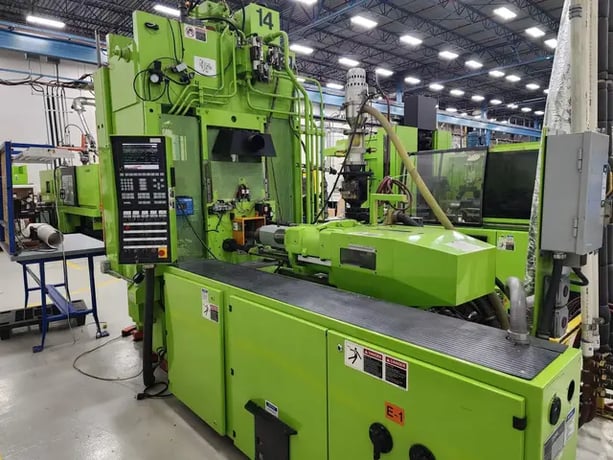 125 Ton, 5 oz., Engel #ES-330H/125VRB, vertical clamp, horizontal injection, rotary table, 2000 - Image 3