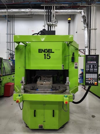 100 Ton, 6.5 oz., Engel #IN-330H/100, vertical clamp, horizontal injection, 13.39" x 23.23" platen, 2004 - Image 1