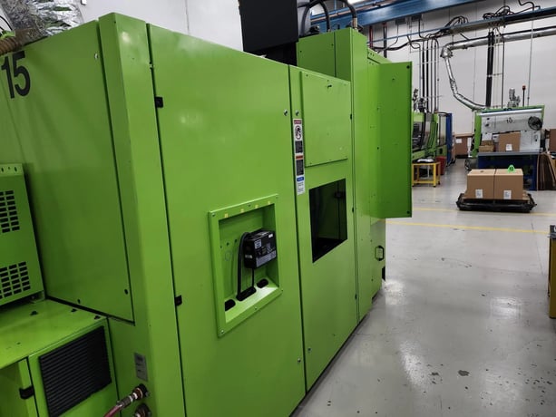 100 Ton, 6.5 oz., Engel #IN-330H/100, vertical clamp, horizontal injection, 13.39" x 23.23" platen, 2004 - Image 5