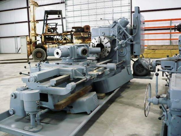 No. 4L Gisholt, saddle type turret lathe, 31-3/8" swing o/ways, 60" center, 320 RPM, A-1-20, 24" 3-Jaw chuck - Image 4