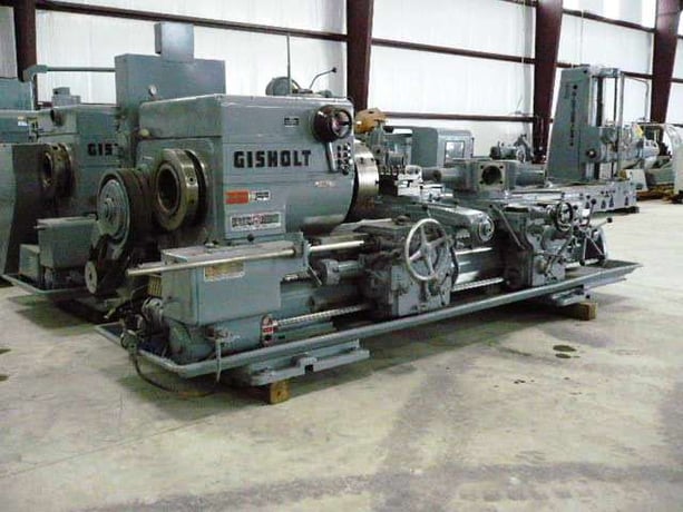 No. 4L Gisholt, saddle type turret lathe, 31-3/8" swing o/ways, 60" center, 320 RPM, A-1-20, 24" 3-Jaw chuck - Image 5