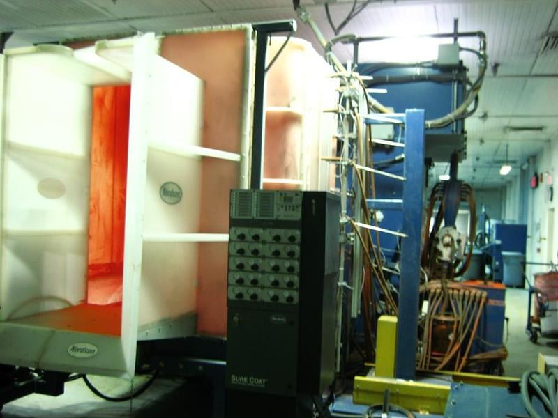 Nordson #Excel, Powder Booth, 10 Automatic Guns, 3' x 5' Opening, Excellent Condition, 2001 - Image 2