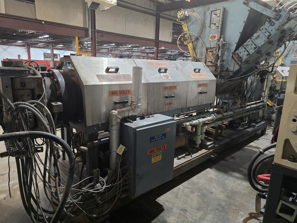12" Crown / CDL #RPU2E400, single screw dump extruder, 10:1 L/D ratio, temperature Control panel - Image 4