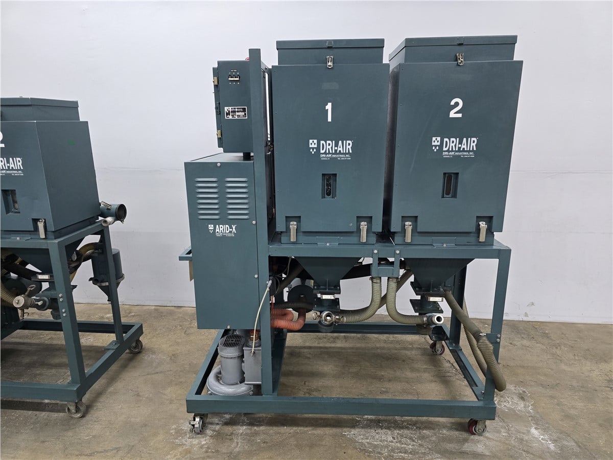 100 cfm, Dri-Air #ARID-X-100PDII, air dryer, dual hoppers, on casters - Image 2