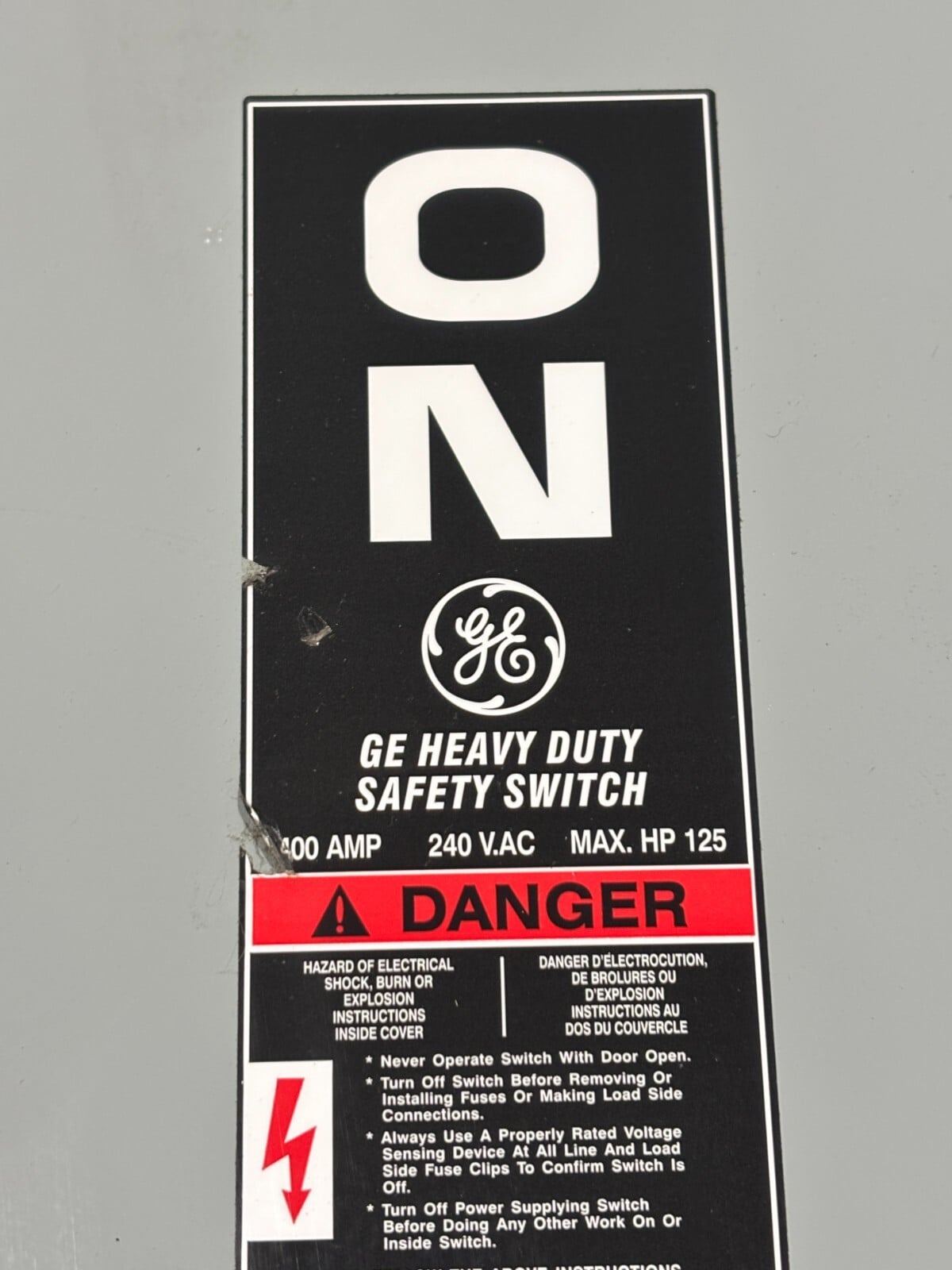 400 Amp. Eaton, TH4325, Fusible Safety Disconnect Switch, 240V 3P 3PH Type 1 - Image 6