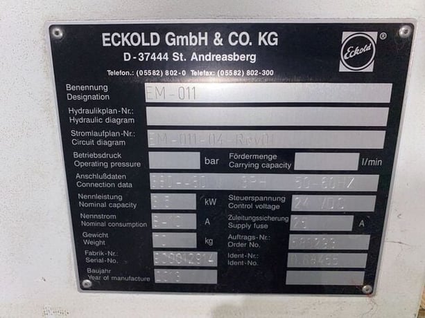 Eckold #EM-011, Clinch Controller, Cables Not Included, 3.5 kW, 24 VDC, 2013 - Image 7